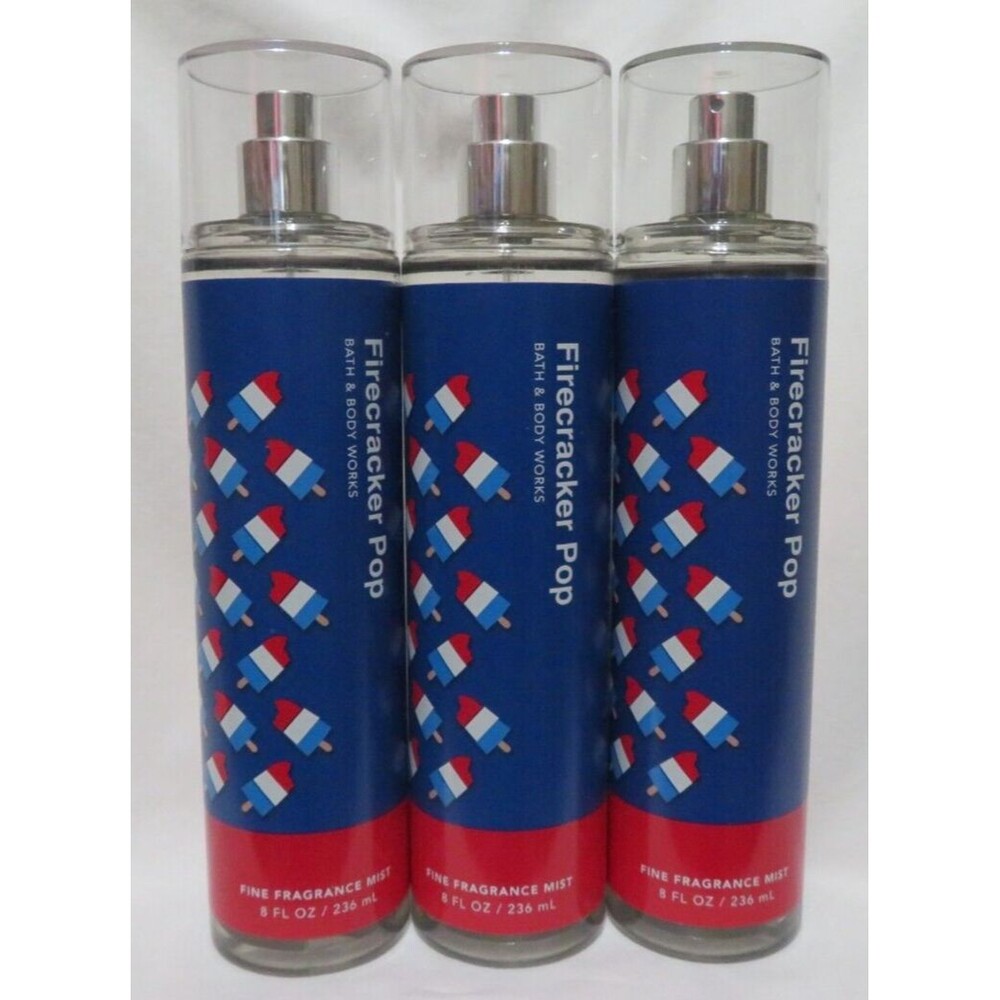FIRECRACKER POP Bath & Body Works Fine Fragrance Mist 8 fl oz x 3
